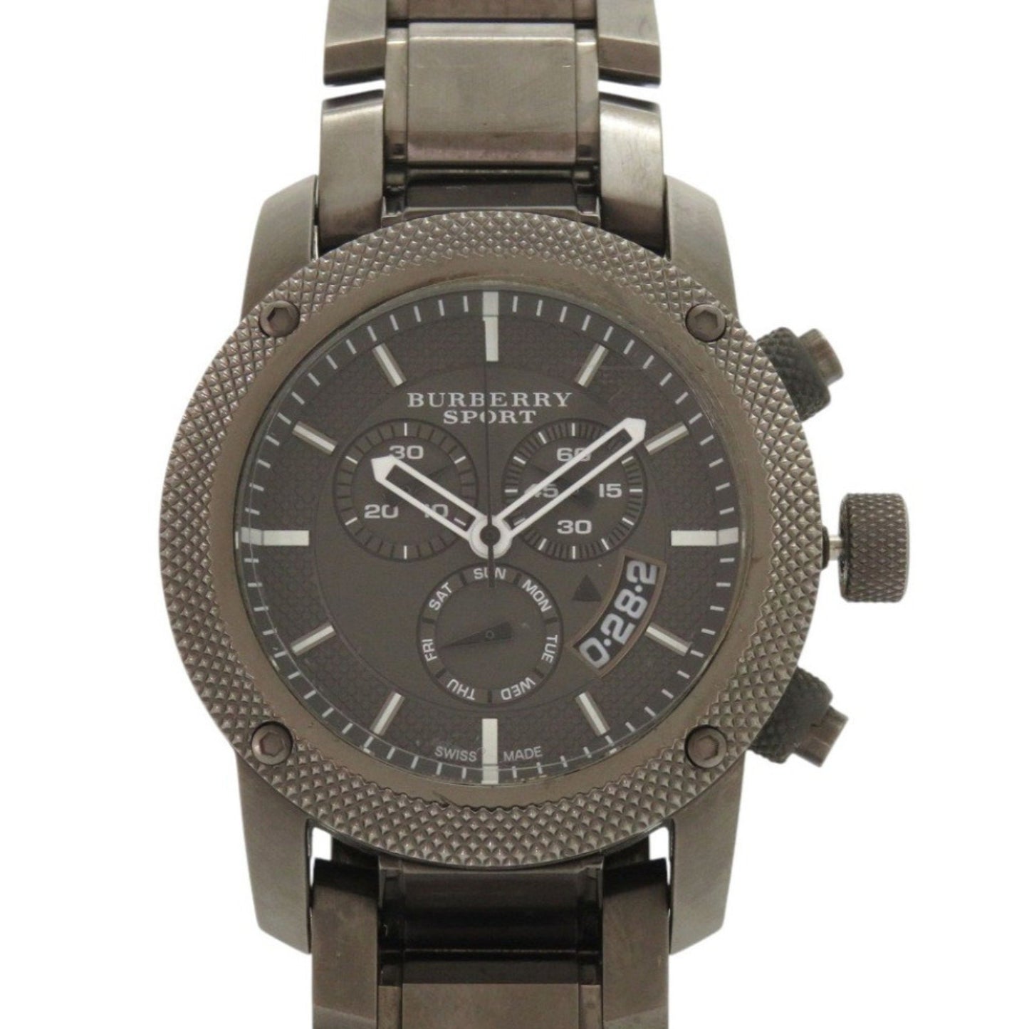 Burberry Sport Bu7716 Chronograph Stainless Steel Brown Quartz Watch 1740 Burberry