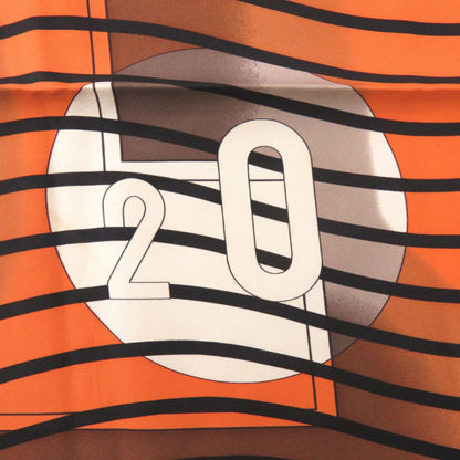 Hermes Carr 90 H20 Silk Scarf Muffler In Orange