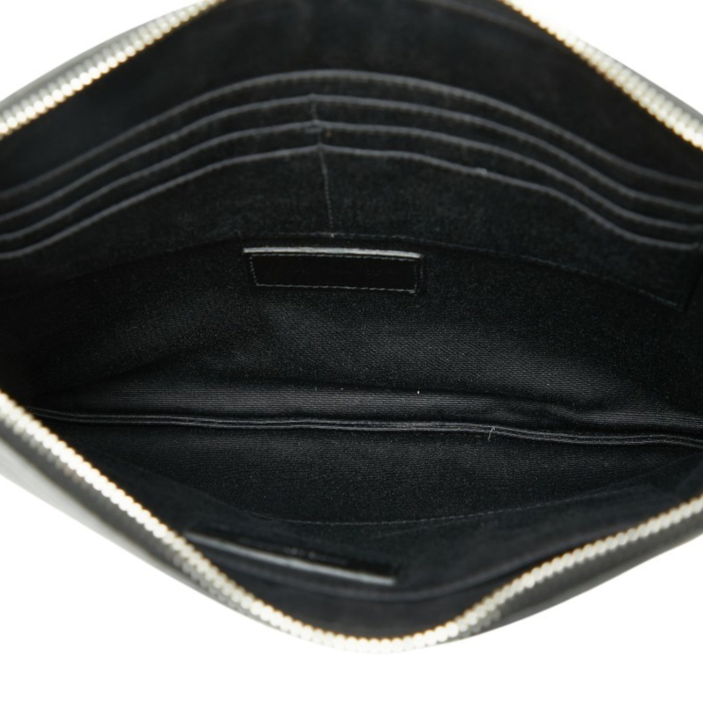 Saint Laurent Logo Clutch Bag In Black