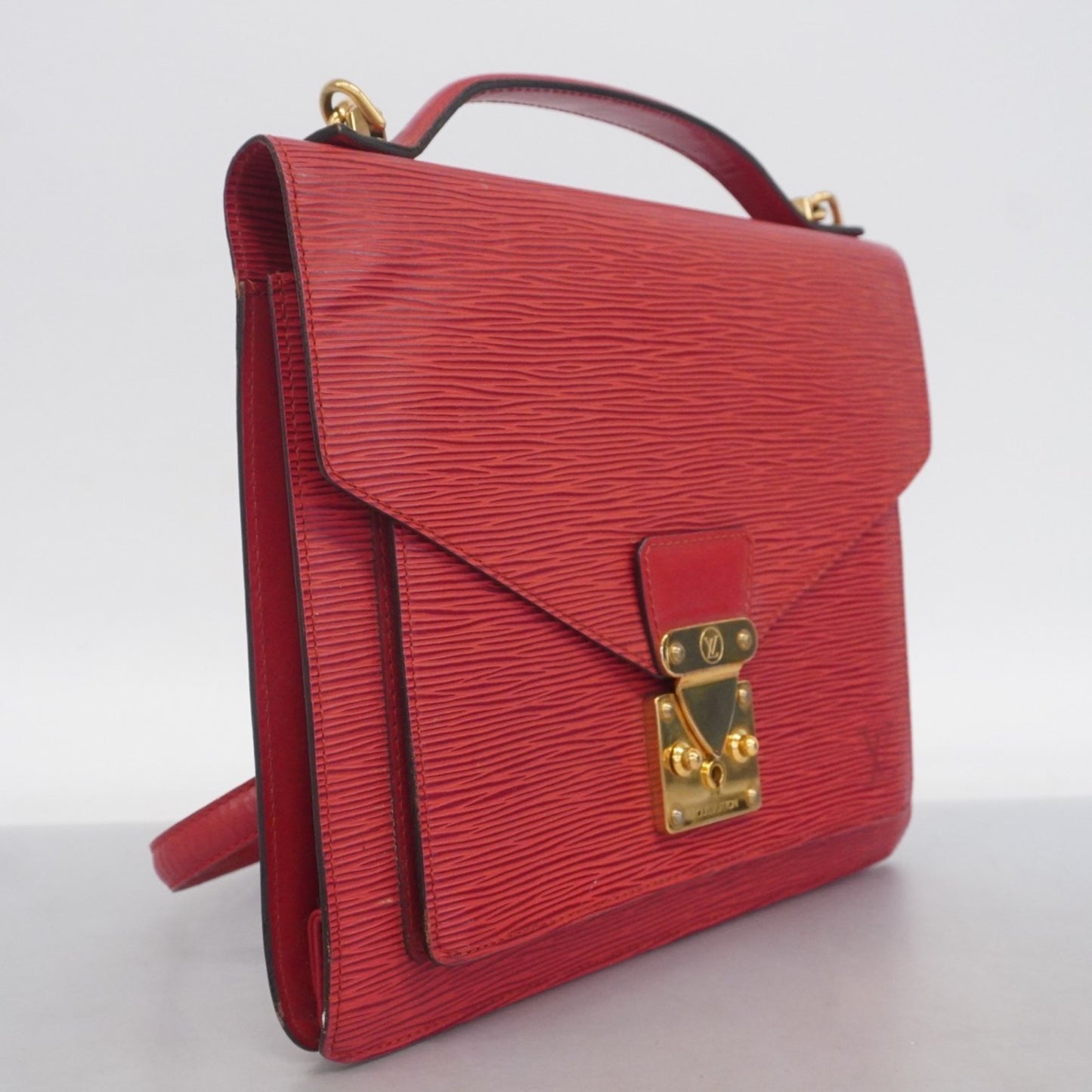 Louis Vuitton Epi Monceau Handbag M52127 Castilian Red 2-Way Bag