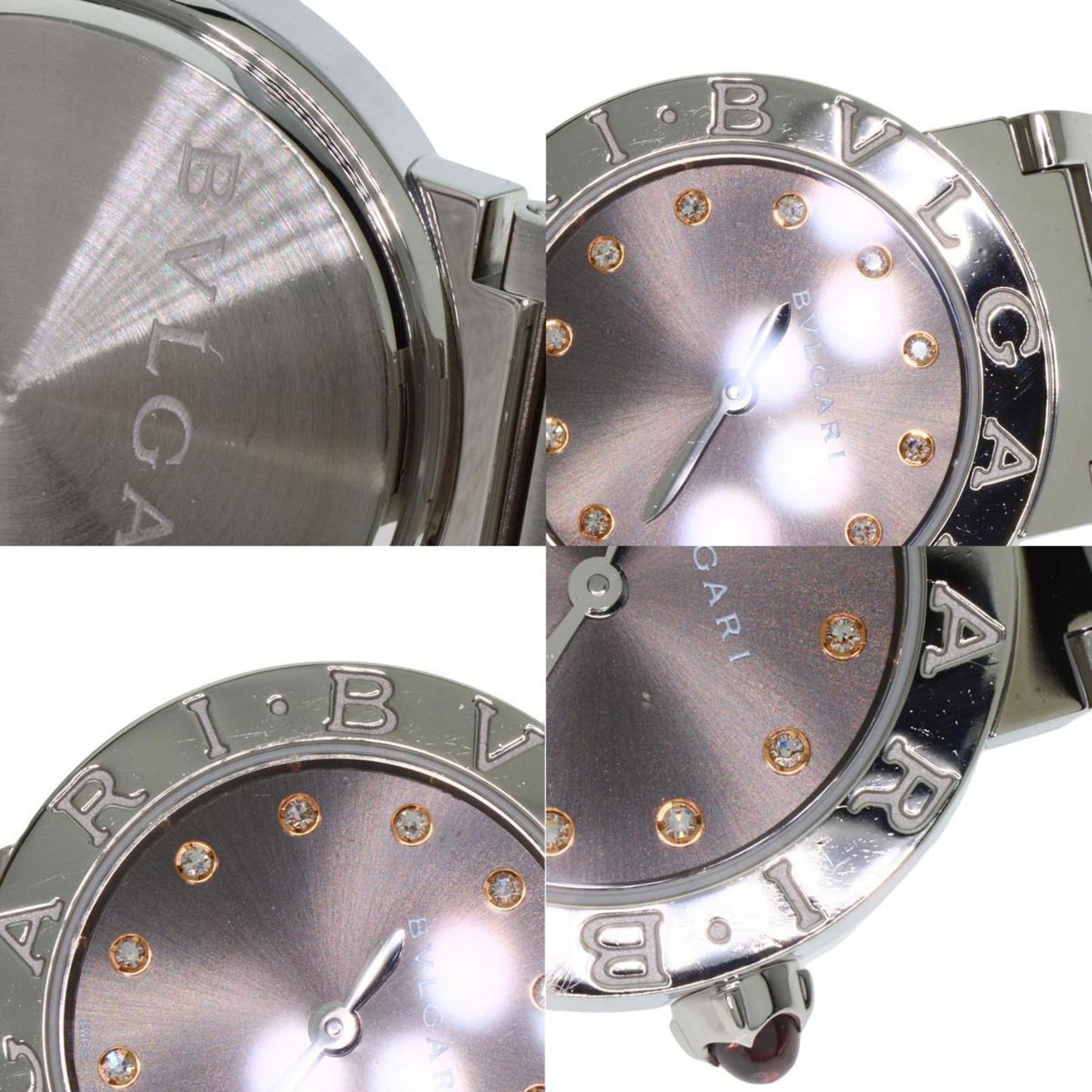 Bvlgari Bbl26C6Ss 12 12P Diamond Watch Stainless Steel Ss