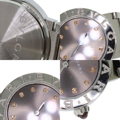 Bvlgari Bbl26C6Ss 12 12P Diamond Watch Stainless Steel Ss