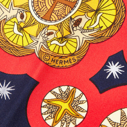 Hermes Herms Carr 90 Le Roy Soleil Sun King Scarf/Muffler