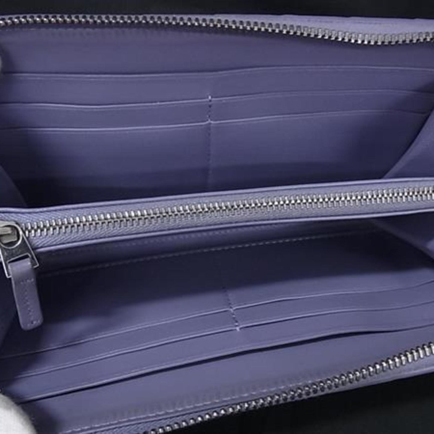 Bottega Veneta Intrecciato Zip-Around Wallet 608053 Lavender Leather