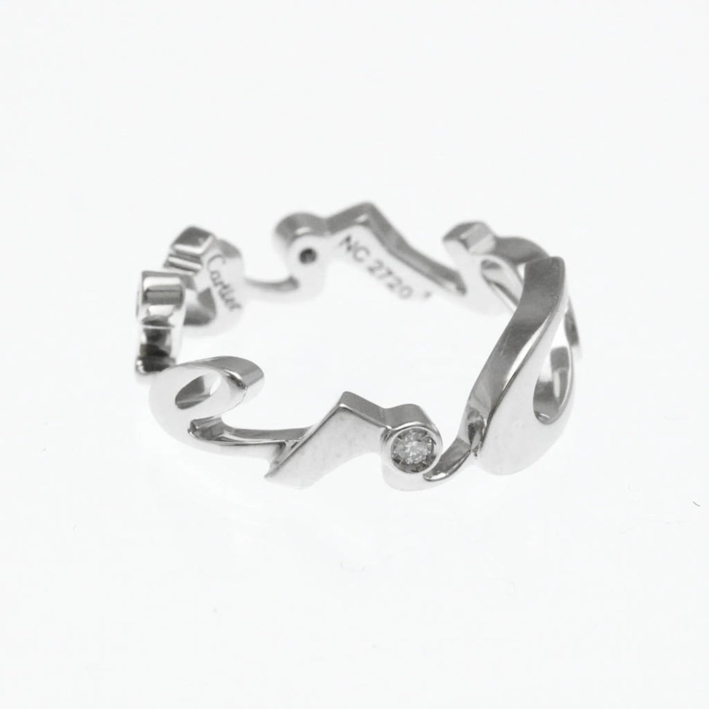 Cartier Signature 3P Diamond Ring White Gold (18K) Fashion Diamond Band Ring Silver