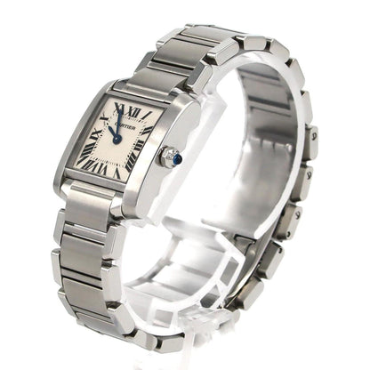 Cartier Tank Franaise Sm W51008Q3 Stainless Steel Quartz Watch