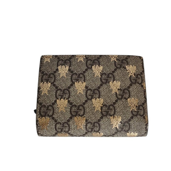 Gucci Michele Gg Supreme Bee Compact Wallet
