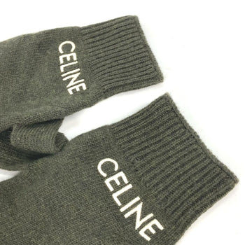 Celine 2Ac55588S Gloves Glove Khaki White