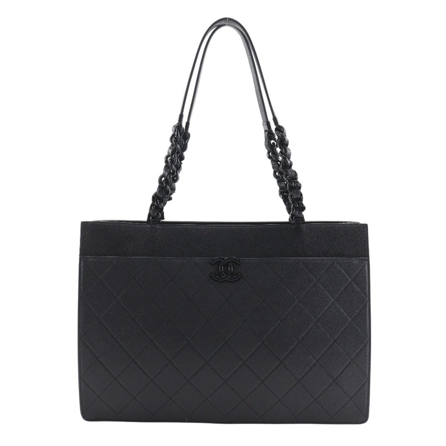 Chanel Large Tote Bag Matelasse As2304 Leather X Grained Calfskin Black A5 Type Shopping