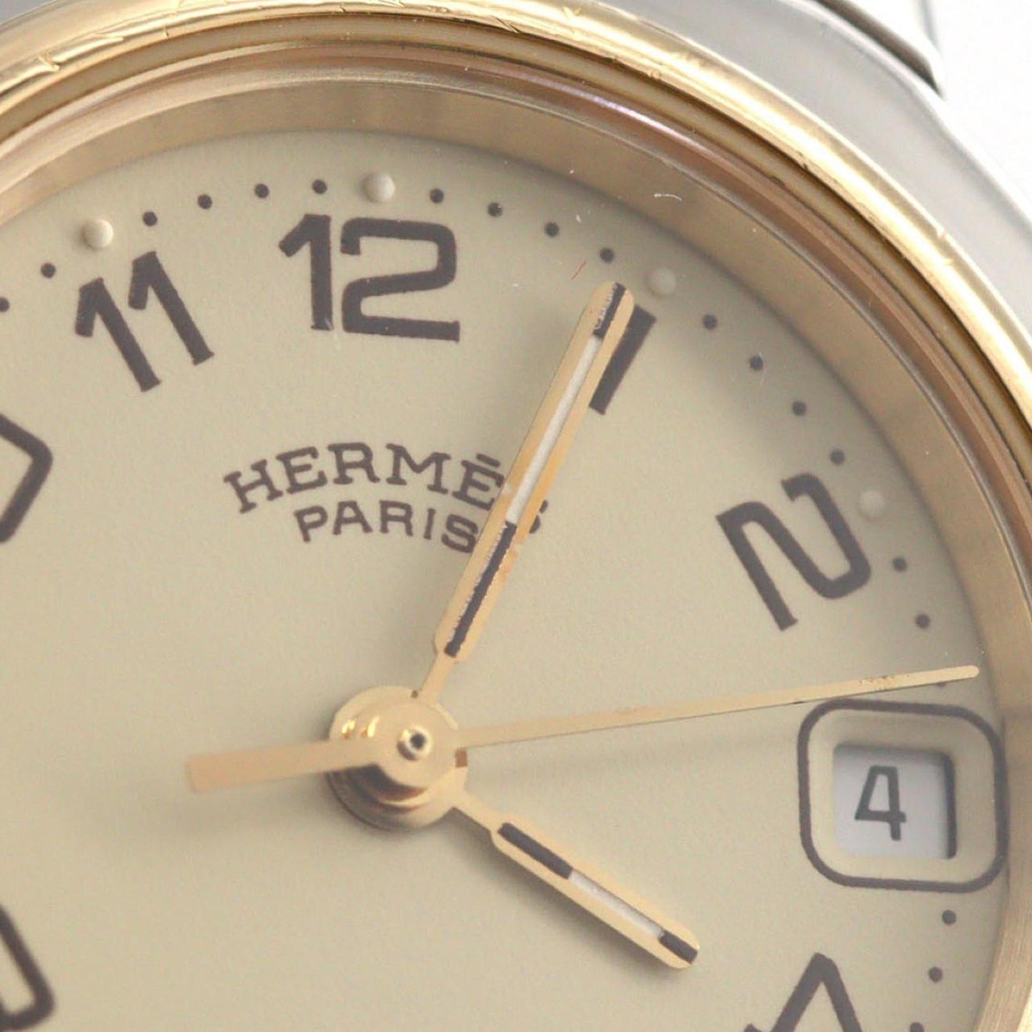 Herms Clipper Two-Tone Cl4.220 Ssxgp Quartz Watch