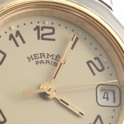 Herms Clipper Two-Tone Cl4.220 Ssxgp Quartz Watch