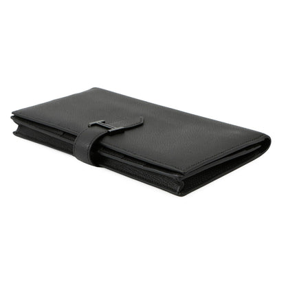 Hermes Herms Bearn Soufflet Long Wallet In Black