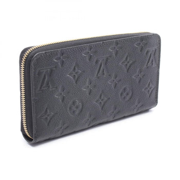 Louis Vuitton Zippy Wallet Monogram Empreinte Noir Round Long Leather