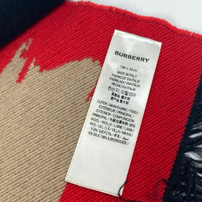 Burberry 8037534 Fringe Love Scarf Brown Red