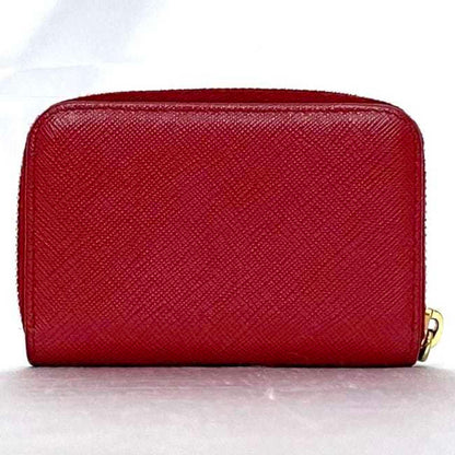 Prada Card Case Ec-23348 Red 1Ml040 Saffiano Leather 42A Prada Compact