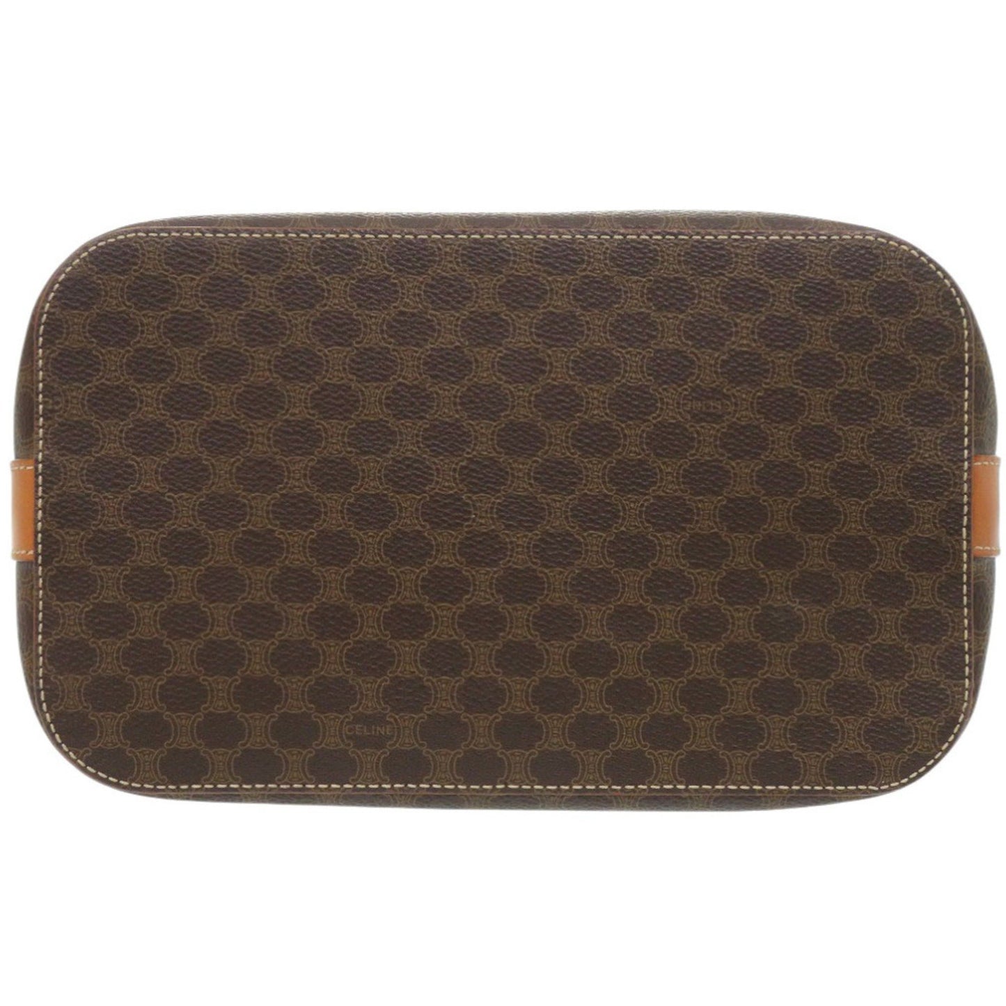 Celine 2-Way Macadam Mc98/2 Pvc/Leather Brown Handbag 0688 Celine