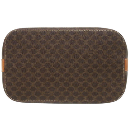 Celine 2-Way Macadam Mc98/2 Pvc/Leather Brown Handbag 0688 Celine