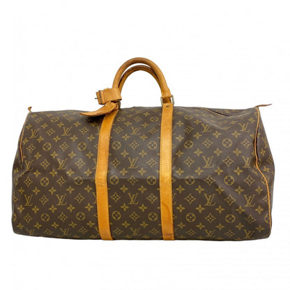 Louis Vuitton Monogram Keepall 55 Boston Bag M41424 Brown