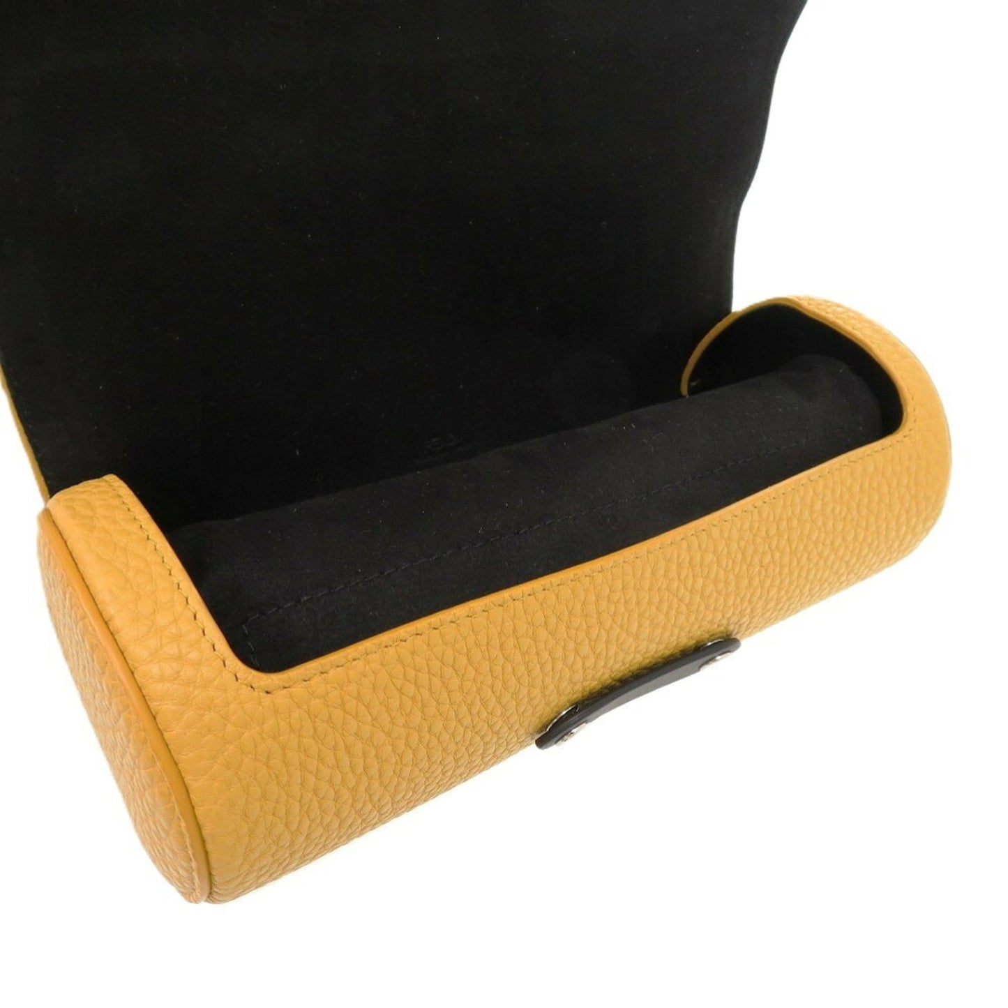 Like New Fendi Leather Pouch With Yellow Watch Case