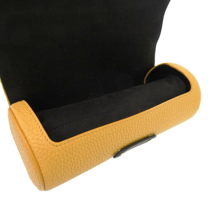 Like New Fendi Leather Pouch With Yellow Watch Case