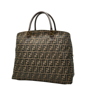 Fendi Zucca Handbag Tote Bag Brown Canvas