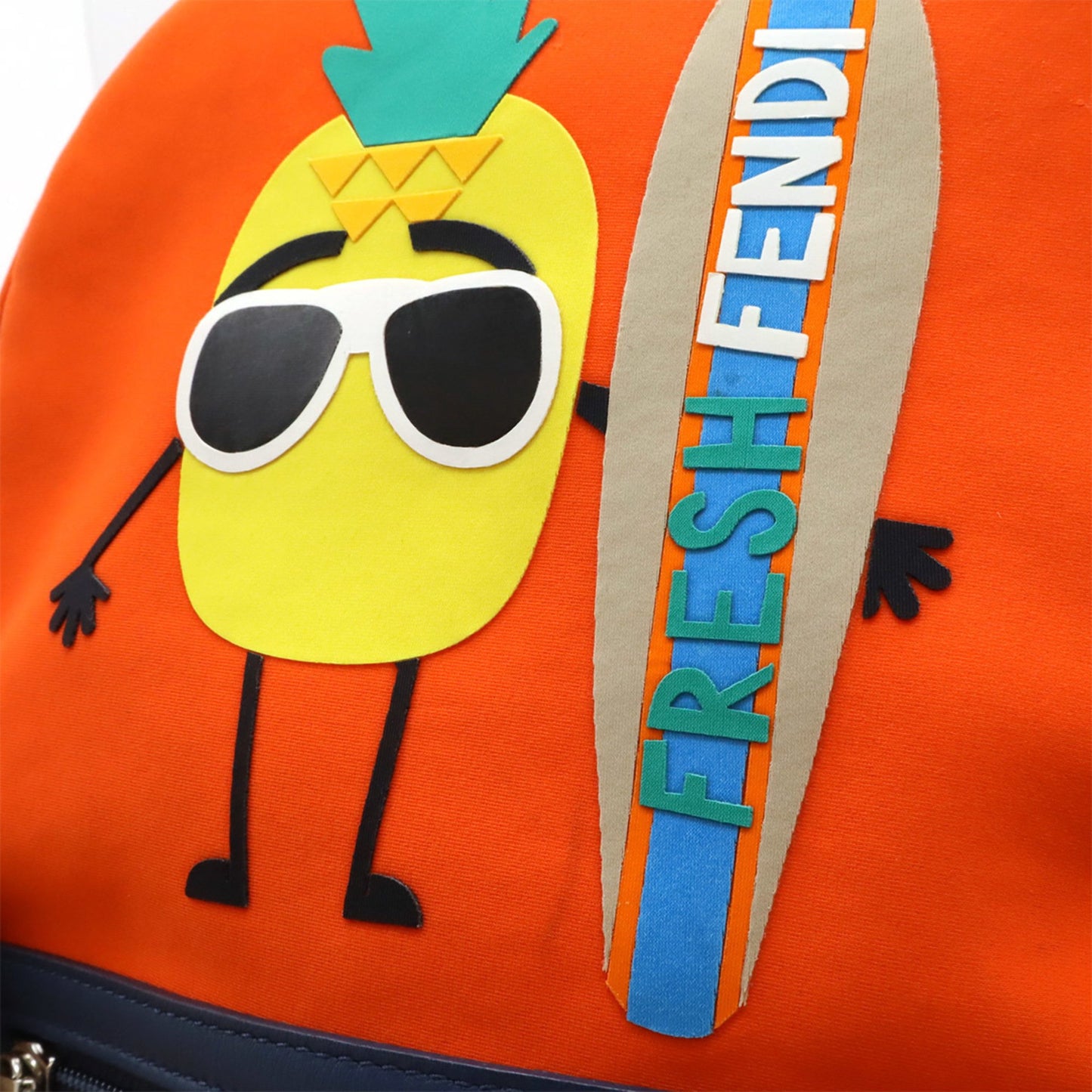 Fendi Fresh Pineapple Backpack In Orange