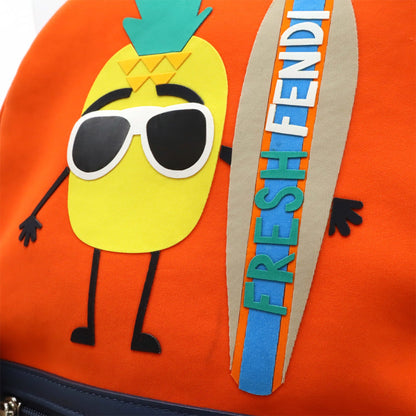 Fendi Fresh Pineapple Backpack In Orange