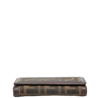 Fendi Zucca Bifold Wallet 31052 Beige Brown Canvas Leather