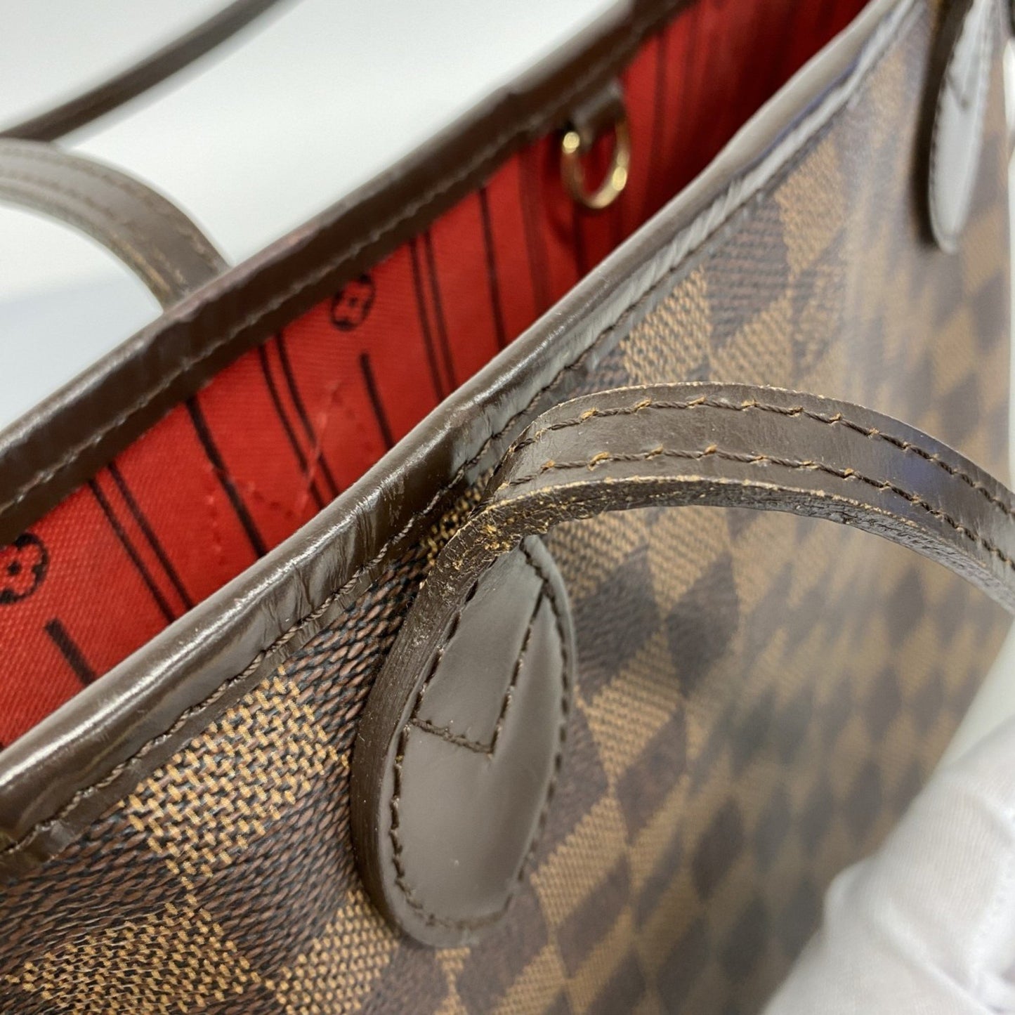 Louis Vuitton Damier Neverfull Pm Tote Bag N51109 Ebene