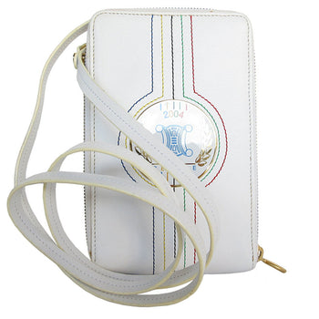 Celine Pochette 2004 Olympic Limited Edition Leather White Gold