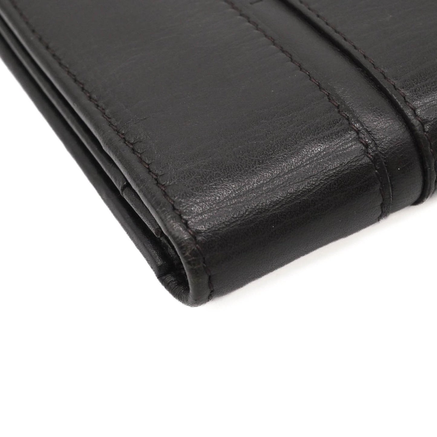 Bvlgari Bulgari Octo Bi-Fold Long Wallet Leather Brown Coin Purse 36966