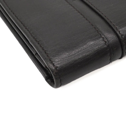 Bvlgari Bulgari Octo Bi-Fold Long Wallet Leather Brown Coin Purse 36966