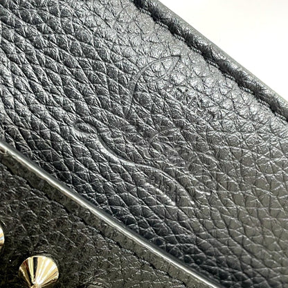 Christian Louboutin Spiked Studded Sky Pouch Clutch Bag In Black Leather