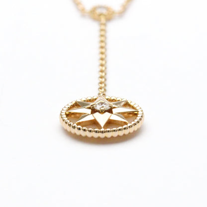 Christian Dior Rose Des Vents Medallion Necklace Rose Quartz Pink Gold (18K) Diamond