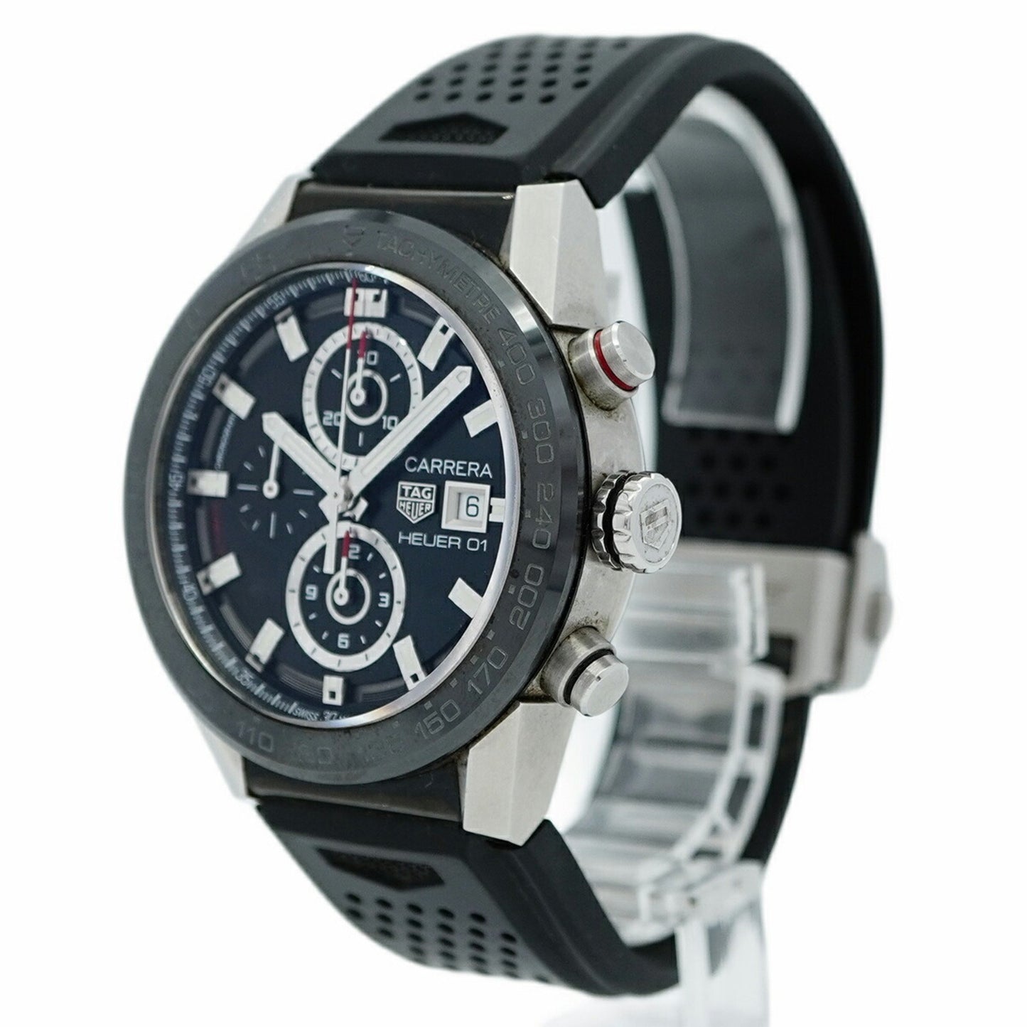 Tag Heuer Carrera Calibre 01 Car201Z Black Dial