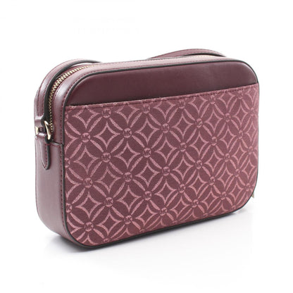 Michael Kors Jet Set Large Metallic Logo Jacquard Crossbody Bag Shoulder Leather