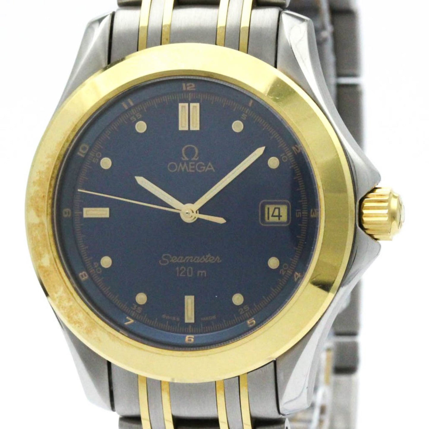 Polished Omega Seamaster 120M Chronometer 18K Gold Steel
