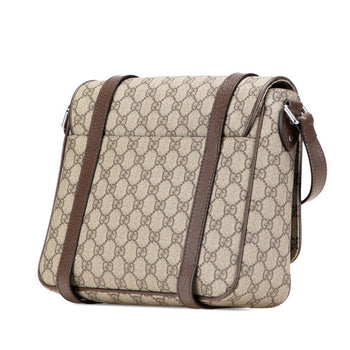 Gucci Gg Supreme Messenger Bag/Shoulder Bag 658542 Beige Brown Pvc Leather