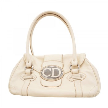 Christian Dior Shoulder Bag Leather White