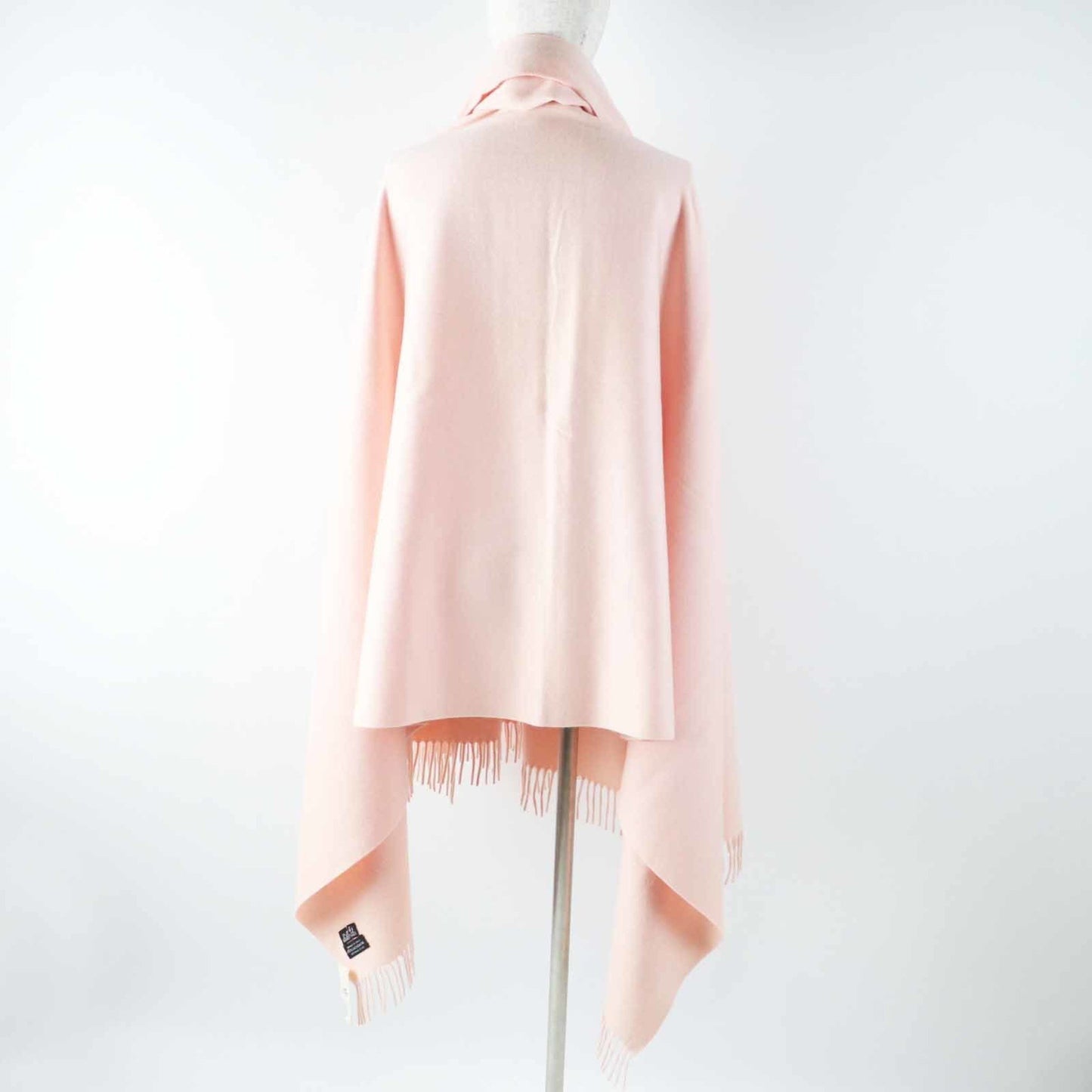 Hermes 100% Cashmere Shawl With Embroidered Logo