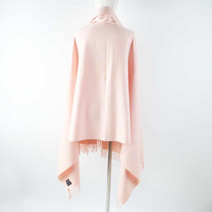 Hermes 100% Cashmere Shawl With Embroidered Logo