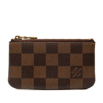 Louis Vuitton Damier Pochette Cl Wallet/Coin Case/Key Case N62658 Brown Leather