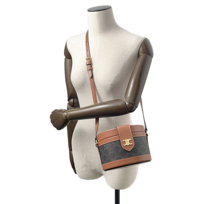 Celine Shoulder Bag Triomphe Tambour Vanity Leather Medium 195192 Celine Bags
