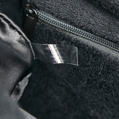 Chanel Coco Mark Novelty Crossbody Shoulder Bag In Black And White With Pile