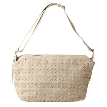 Bottega Veneta Bottega Veneta Intrecciato Webbing Line Canvas Shoulder Bag Beige