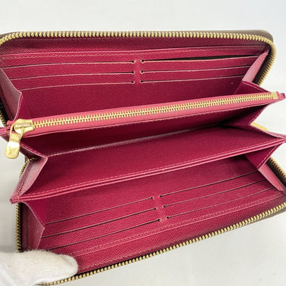 Louis Vuitton Monogram Zippy Wallet M41895 Brown Fuchsia