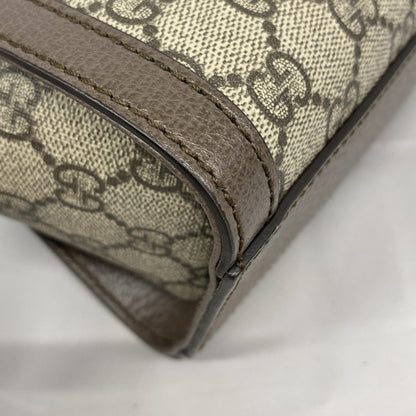 Gucci Ophidia Handbag 547551 Leather Brown Beige