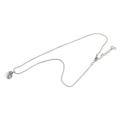 Christian Dior Dior Heart Cd Logo Necklace In Silver Metal