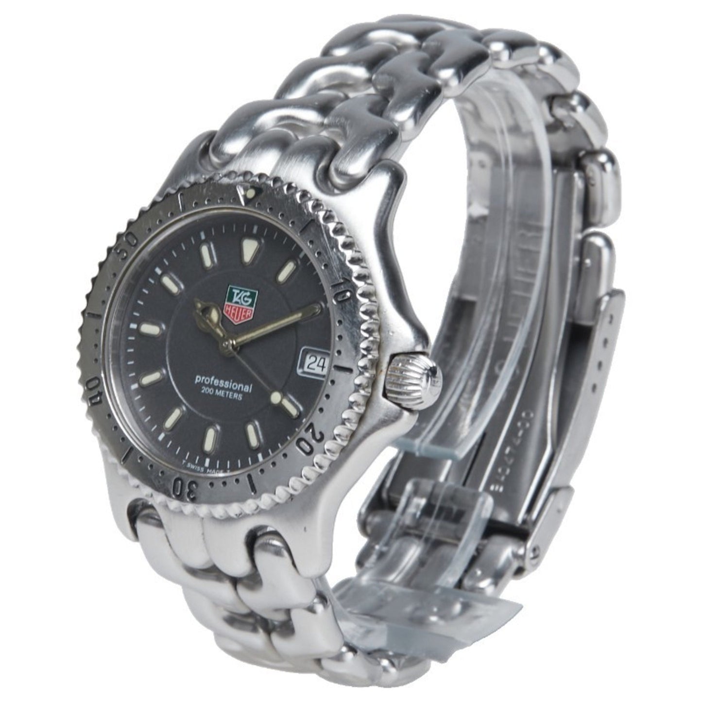 Tag Heuer Cell Watch Wg1213-Ko Quartz Gray Dial Stainless Steel Boys' Heuer