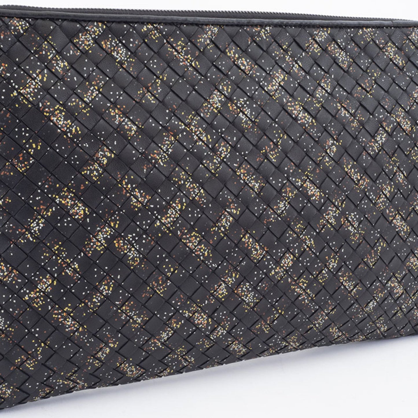Bottega Veneta Intrecciato Micro Dot Clutch Bag 406021 Black